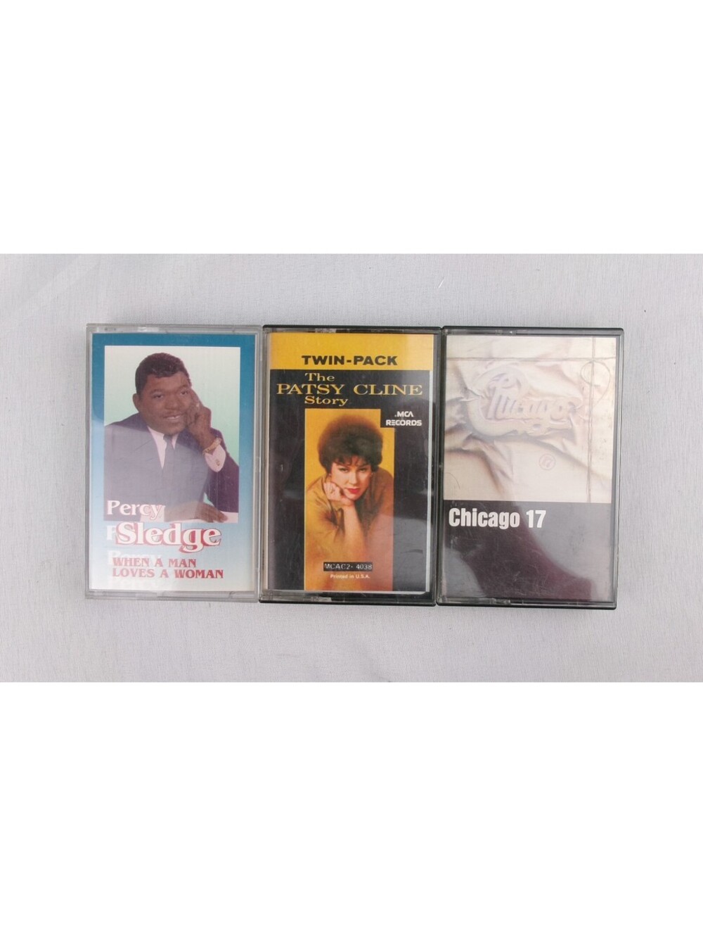 Cassette Tape Lot of 3 Patsy Cline Story Percy Sledge Chicago 17 Vintage Music